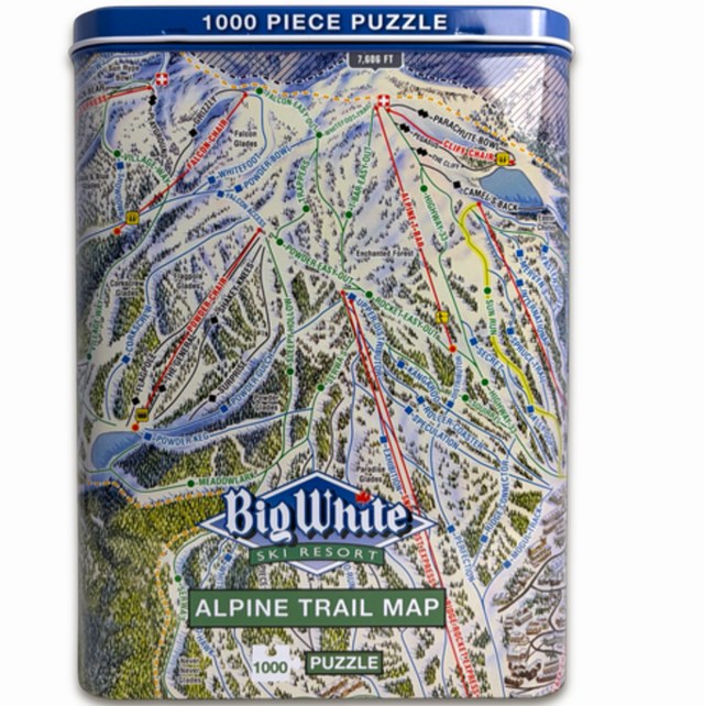 Big White ski resort custom collector tin puzzle